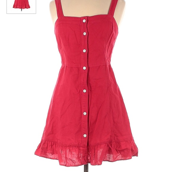 Dresses & Skirts - Zara mini red dress linen